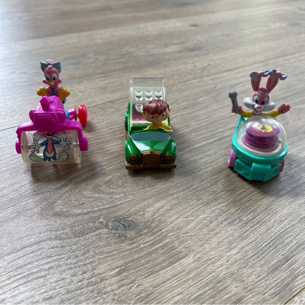 1992 McDonald's Happy Meal Vintage Looney Tunes Tiny Toons Whacky Rollers Set